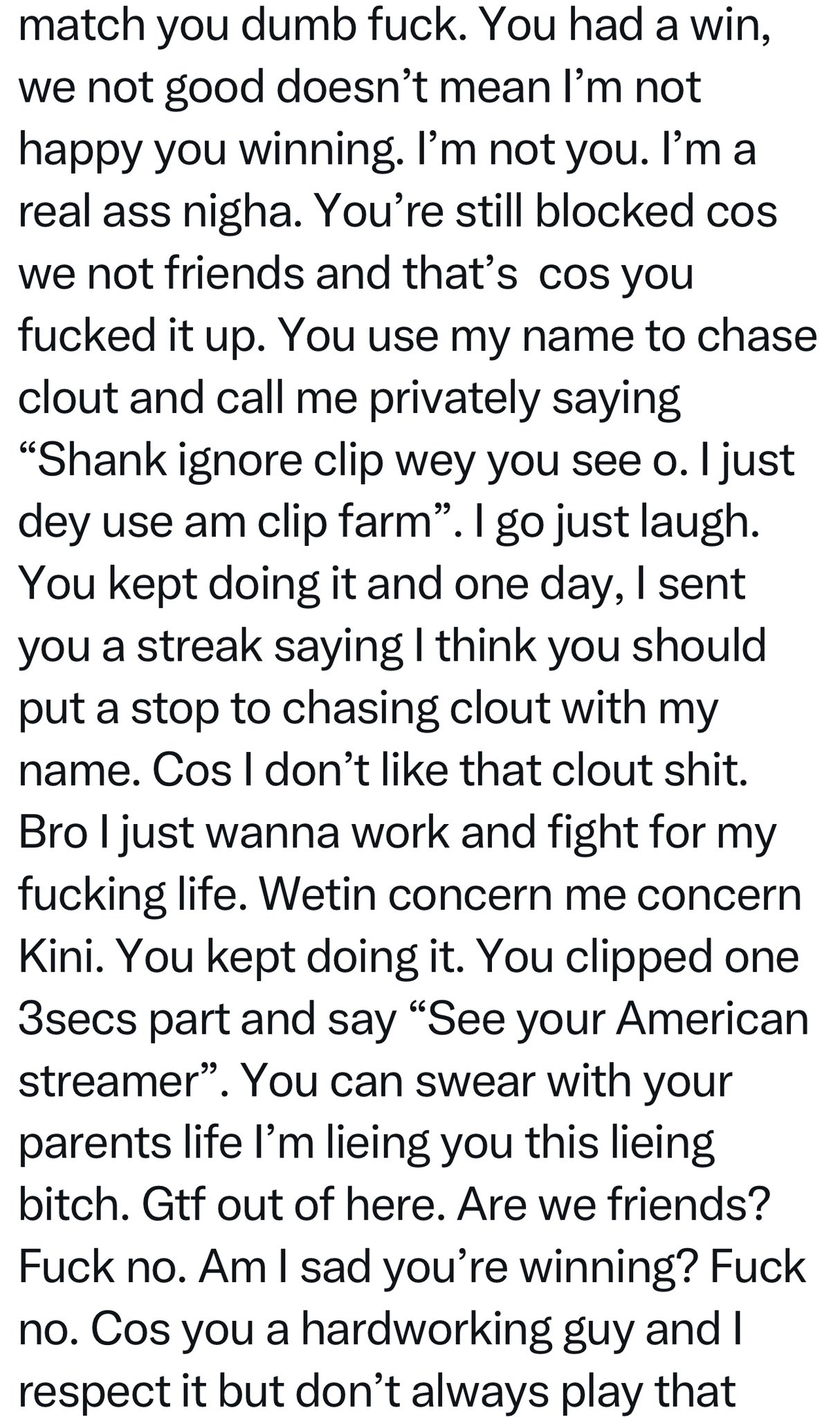 Always playing victim - Shank replies Carter Efe