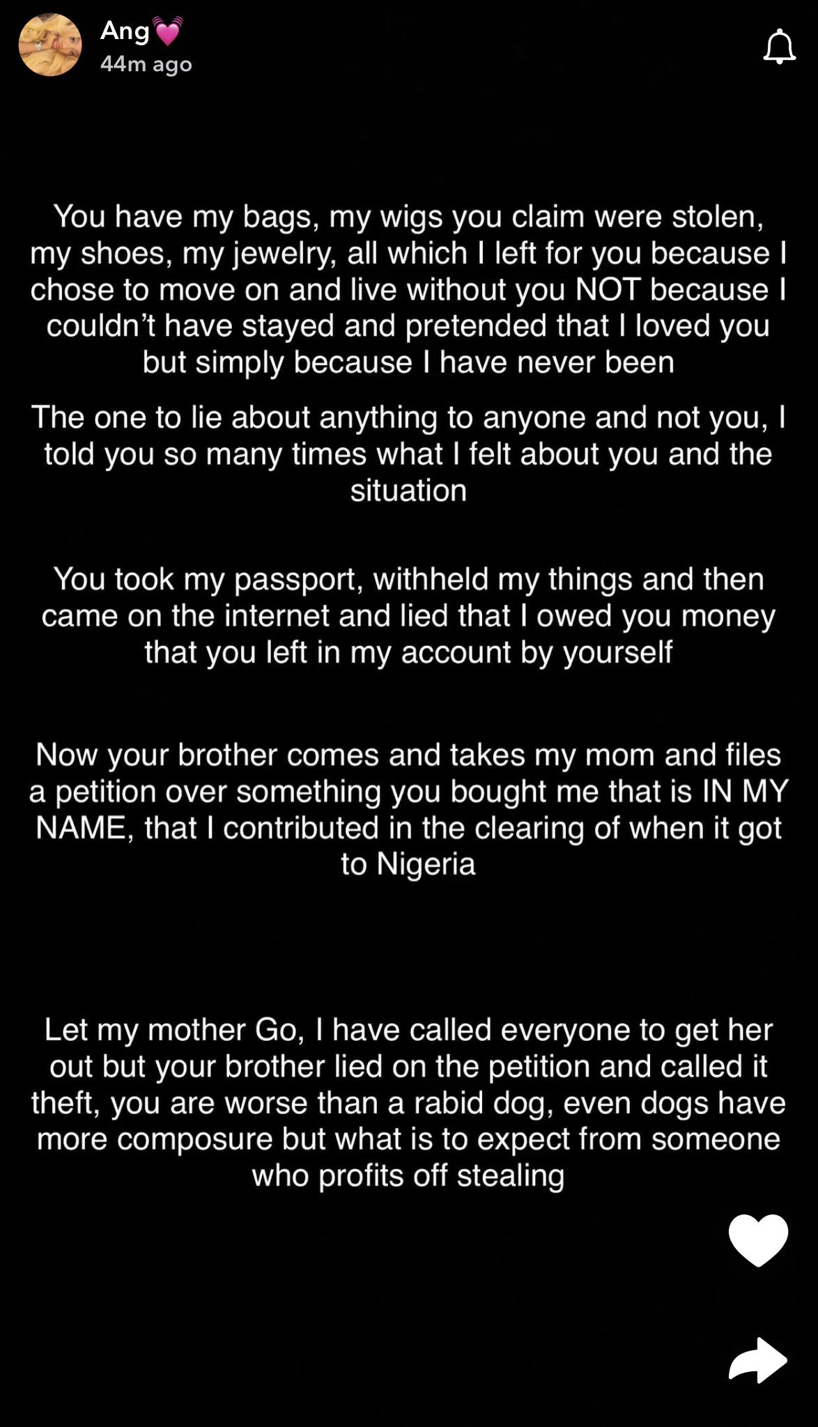 Angel Smith calls out Tumi for arresting her mother