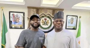 Davido visits Yahaya Bello at Abuja office Davido visits Yahaya Bello at Abuja office