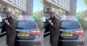 Damola Olatunji celebrates passing driving test Damola Olatunji celebrates passing driving test