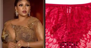 Wumi Toriola questions extreme methods vendors take to market underwear Toke Makinwa questions extreme methods vendors take to market underwear
