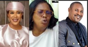 Isbae U confronts Fathia Balogun over using Saidi Balogun for her movie promotion Let me use him - Fathia Balogun replies Isbaeu over ex, Saidi Balogun