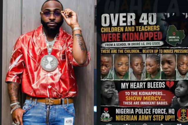 Davido calls for rescue of abducted Oyo Schoolchildren, teachers Davido calls for rescue of abducted Oyo Schoolchildren, teachers