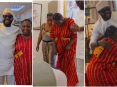 “I want more kids” — Lateef Adedimeji jokes as Femi Adebayo visits family Femi Adebayo visits Lateef Adedimeji and Bimpe Oyebade