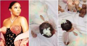 Toke Makinwa celebrates daughter @ 9 months