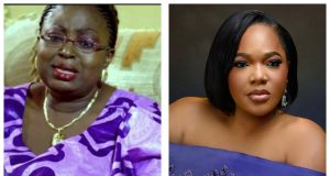 Jumoke George appreciates Toyin Abraham for a movie role Veteran Actress Jumoke Judge thanks Toyin Abraham for giving her a chance on set