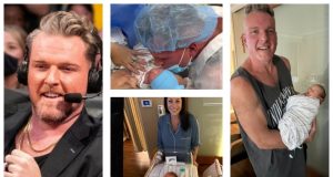 Pat McAfee and wife Samantha welcome second chiild Pat McAfee celebrates birth of baby no. 2
