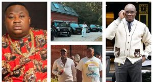 Cubana Chief Priest shows off pastor Tobi Adegboyega’s luxury garage in London London visit: Cubana Chief Priest shows off pastor Tobi Adegboyega’s garage