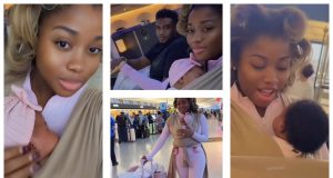 New MUM Veekee James returns to Nigeria after baby’s birth Emotional homecoming for Veekee James and husband