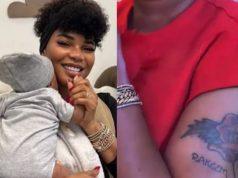 Iyabo Ojo tattoos grandson, Rakeem’s name Iyabo Ojo tattoos grandson, Rakeem’s name