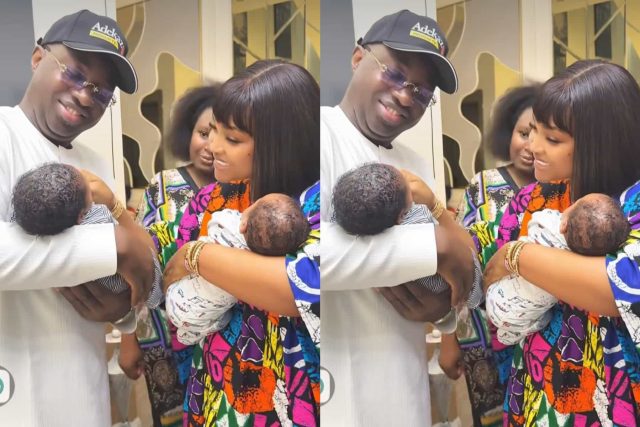 Mercy Aigbe & husband visit Lateef Adedimeji and Mo Bimpe