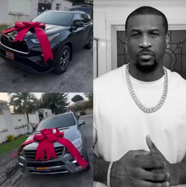 Peter Okoye gifts managers new Mercedes Benz