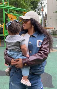 Photos of Toke Makinwa & daughter, Yakira 