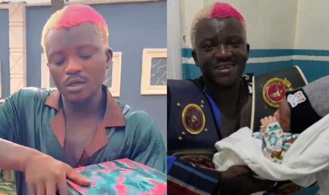 Portable gives out free Ankara for son’s naming ceremony