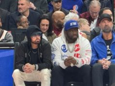Eminem and 50 Cent spotted together at NBA playoff game