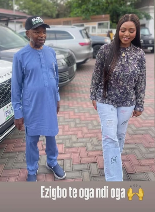 Regina Daniels shares photo with Billionaire, Arthur Eze