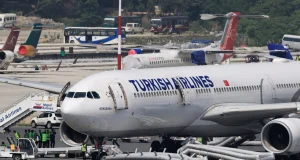 Turkish Airlines flight with 288 people on board catches fire as it lands Turkish Airlines flight with 288 people on board catches fire as it lands