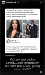 Vanessa Bryant breaks silence on remarrying and pregnancy rumors