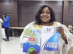 Foluke Daramola picks APC nomination form Foluke Daramola picks APC nomination form