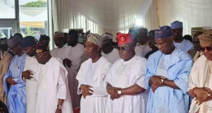 Tinubu observes Eid in Lagos Tinubu observes Eid in Lagos