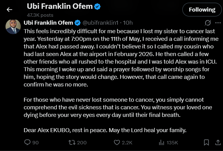 Alexx Ekubo's last hours