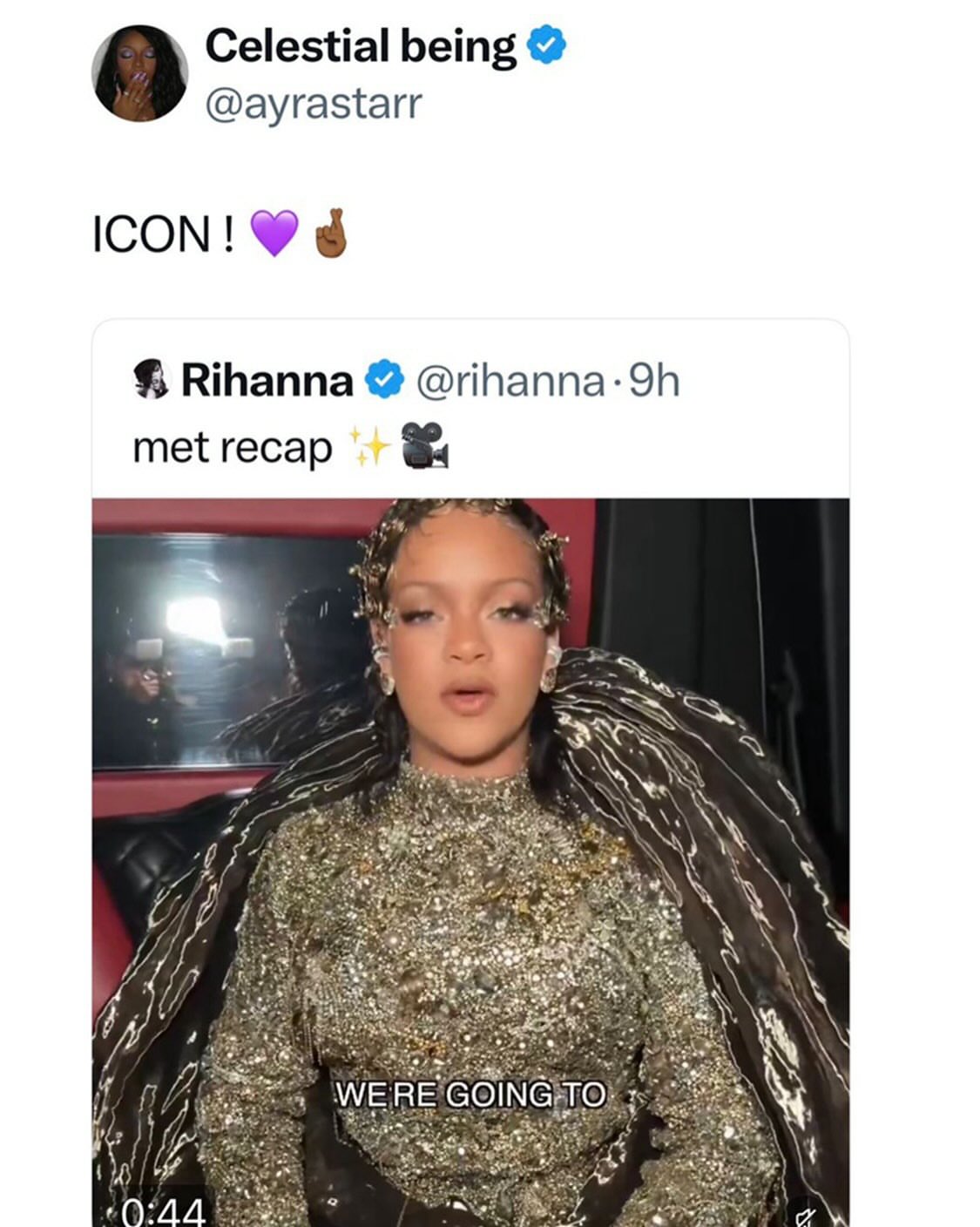 Ayra Starr stirs reactions after reacting to Rihanna using her song amid Tyla drama