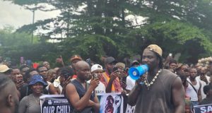 Oyo A.bduction: VeryDarkMan leads protest in Ibadan Oyo A.bduction: VeryDarkMan leads protest in Ibadan