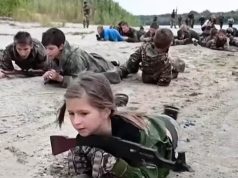Children aged 11 are now taking part in military training at school in Russia Children aged 11 are now taking part in military training at school in Russia