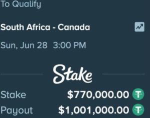 Drake WINS $1M after betting on Canada to beat South Africa