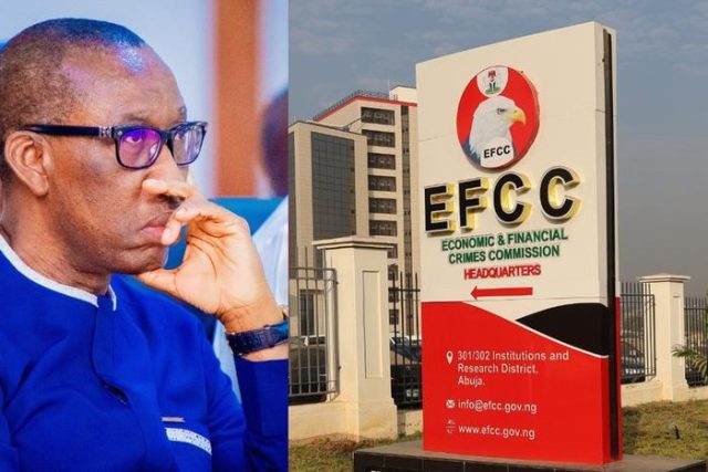 Ex-Delta Gov Okowa visits EFCC Lagos office Ex-Delta Gov Okowa visits EFCC Lagos office