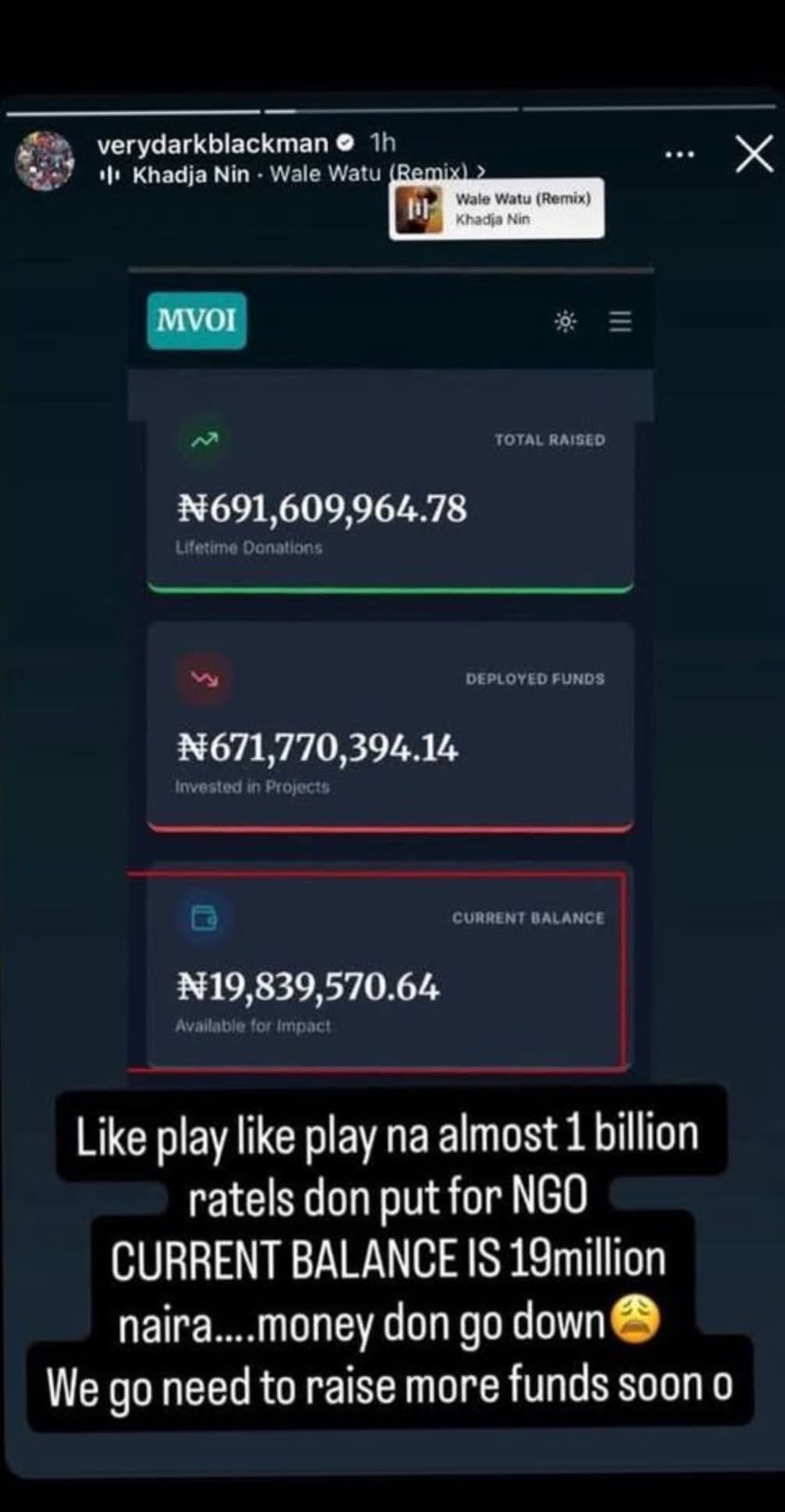 VeryDarkMan says roughly ₦1 billion NGO fund remains ₦19 million 1 FB IMG 1782238016266