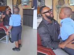 Femi Adebayo bonds with Special Needs son during visit Femi Adebayo bonds with Special Needs son during visit
