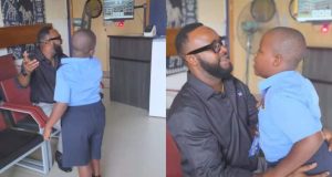 Femi Adebayo bonds with Special Needs son during visit Femi Adebayo bonds with Special Needs son during visit