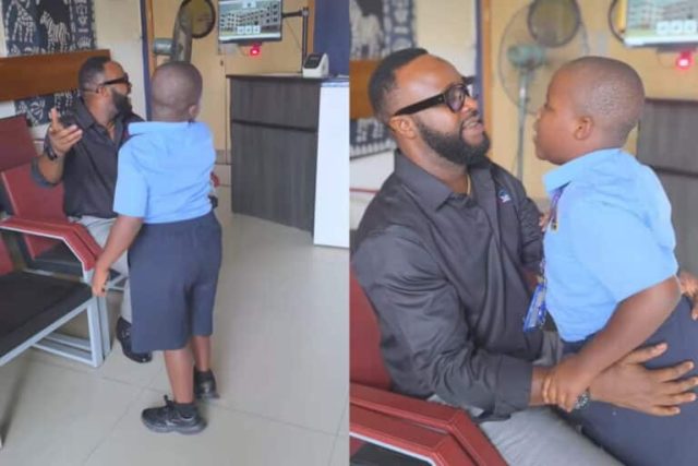 Femi Adebayo bonds with Special Needs son during visit