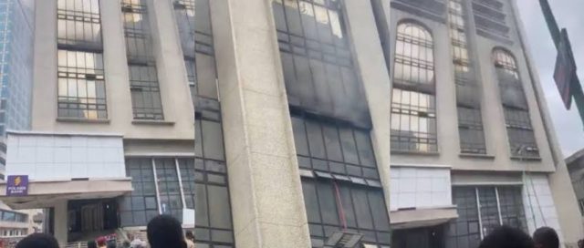 Fire guts Polaris Bank tower on Lagos Island