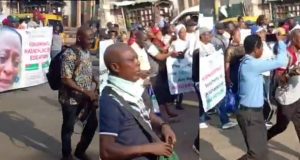 NUT protest in Lagos over abducted students Oyo Abduction: NUT holds solidarity protest in Lagos