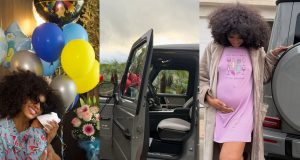 Sharon Ooja receives G-Wagon as push gift Sharon Ooja receives G-Wagon as push gift