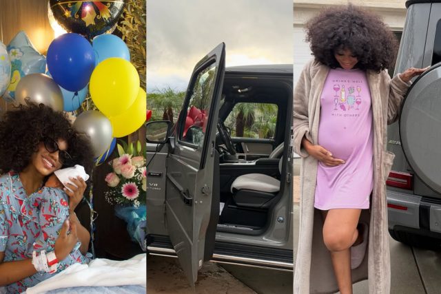 Sharon Ooja receives G-Wagon as push gift