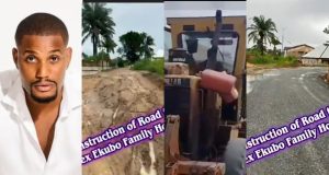 Road leading to late Alexx Ekubo’s family house constructed Road leading to late Alexx Ekubo’s family house constructed