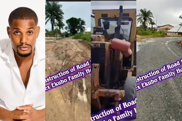 Road leading to late Alexx Ekubo’s family house constructed Road leading to late Alexx Ekubo’s family house constructed