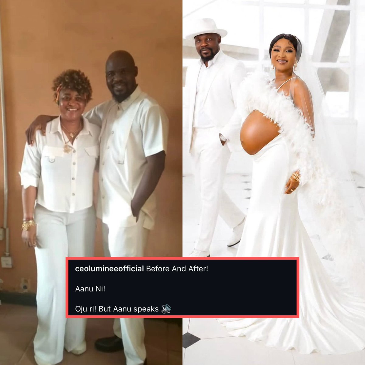 Luminee posts before and after pictures with Baba Ijesha