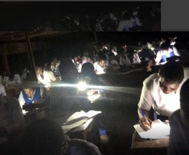Late arrival of exam materials forces student to write at night