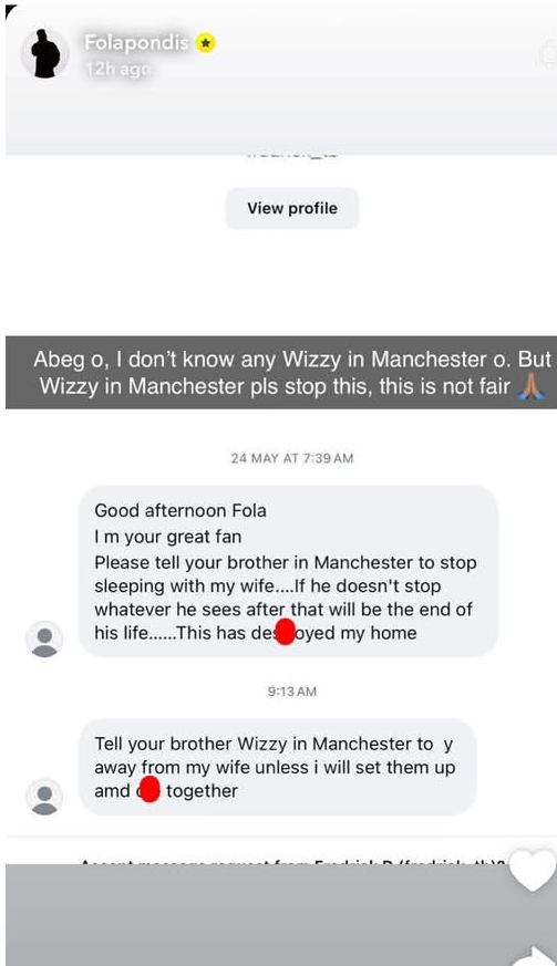 Fola replies user who mistakenly dragged him into a marital issue