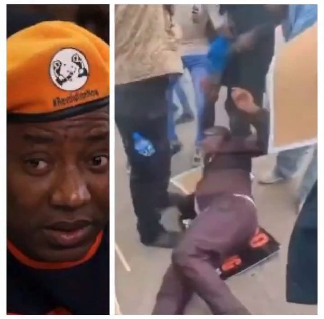 Sowore collapses during Abuja protest