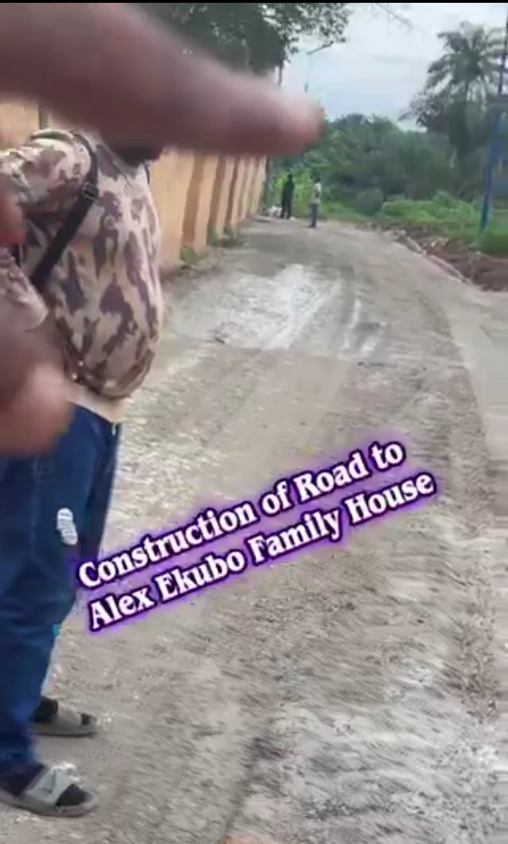 Road leading to late Alexx Ekubo’s family house constructed