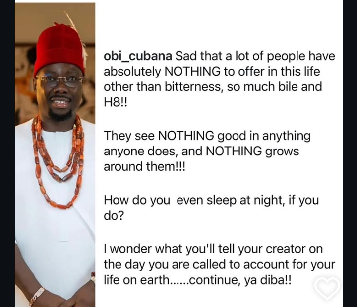 Obi Cubana addresses trolls 2 Some trolls only thrive on bitterness and hate - Obi Cubana