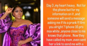 Susan Peters cries out over her missing phone Susan Peters cries out over her missing phone
