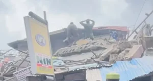 Three-story building collapses in Lagos Three-story building collapses in Lagos