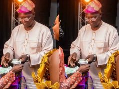 Wumi Toriola shows off her father Wumi Toriola shows off her father