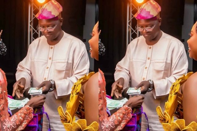 Wumi Toriola shows off her father Wumi Toriola shows off her father